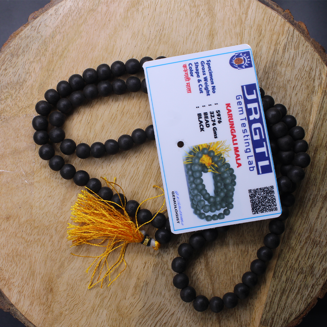 Original Karungali Malai in , 108 Beads With Govt Approved Lab Certificate